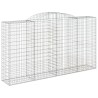 Paniers à gabions arqués 3 pcs 300x50x160/180 cm fer galvanisé 556152556152