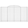 Paniers à gabions arqués 3 pcs 300x50x160/180 cm fer galvanisé 556152556152