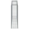 Paniers à gabions arqués 3 pcs 300x50x160/180 cm fer galvanisé 556152556152