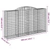 Paniers à gabions arqués 3 pcs 300x50x160/180 cm fer galvanisé 556152556152