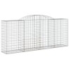 Paniers à gabions arqués 3 pcs 300x50x120/140 cm fer galvanisé 556153556153