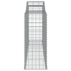 Paniers à gabions arqués 3 pcs 300x50x120/140 cm fer galvanisé 556153556153