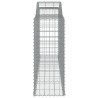 Paniers à gabions arqués 3 pcs 300x50x120/140 cm fer galvanisé 556153556153