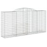 Paniers à gabions arqués 3 pcs 300x50x140/160 cm fer galvanisé 556155556155