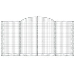 Paniers à gabions arqués 3 pcs 300x50x140/160 cm fer galvanisé 556155556155