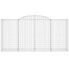 Paniers à gabions arqués 3 pcs 300x50x140/160 cm fer galvanisé 556155556155