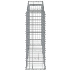 Paniers à gabions arqués 3 pcs 300x50x140/160 cm fer galvanisé 556155556155