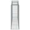 Paniers à gabions arqués 3 pcs 300x50x140/160 cm fer galvanisé 556155556155