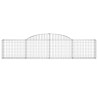 Paniers à gabions arqués 5 pcs 300x30x60/80 cm Fer galvanisé 556156556156