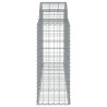 Paniers à gabions arqués 6 pcs 200x50x100/120 cm fer galvanisé 556158556158