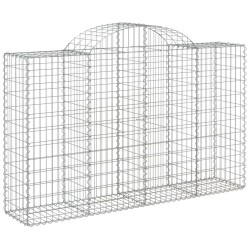 Paniers à gabions arqués 5 pcs 200x50x120/140 cm Fer galvanisé 556161556161