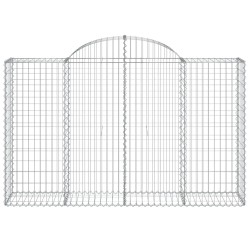 Paniers à gabions arqués 5 pcs 200x50x120/140 cm Fer galvanisé 556161556161