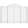 Paniers à gabions arqués 5 pcs 200x50x120/140 cm Fer galvanisé 556161556161