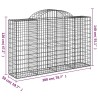 Paniers à gabions arqués 5 pcs 200x50x120/140 cm Fer galvanisé 556161556161
