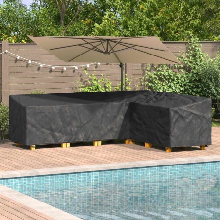 Housse pour meubles Noir 286 x 222 x 80 cm Tissu Oxford 210D 556165556165