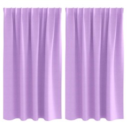 Rideaux occultants avec anneaux 2 pcs Violet 140 x 140 cm 556167556167