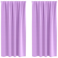 Rideaux occultants avec anneaux 2 pcs Violet 175 x 140 cm 556168556168