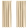 Rideaux occultants avec anneaux 2 pcs Crème 225 x 140 cm 556178556178