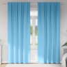 Rideaux occultants avec anneaux 2 pcs Bleu clair 225 x 140 cm 556179556179