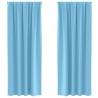 Rideaux occultants avec anneaux 2 pcs Bleu clair 225 x 140 cm 556179556179