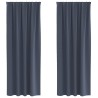 Rideaux occultants avec anneaux 2 pcs Anthracite 225 x 140 cm 556180556180