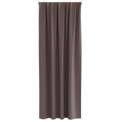Rideaux occultants avec anneaux 2 pcs Marron foncé 260 x 140 cm 556181556181