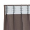 Rideaux occultants avec anneaux 2 pcs Marron foncé 260 x 140 cm 556181556181
