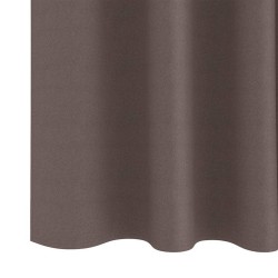 Rideaux occultants avec anneaux 2 pcs Marron foncé 260 x 140 cm 556181556181