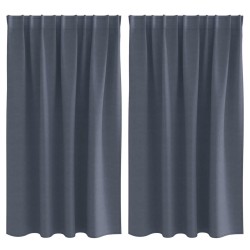 Rideaux occultants avec anneaux 2 pcs Anthracite 140 x 140 cm 556182556182