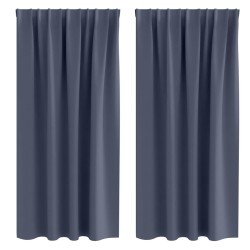 Rideaux occultants avec anneaux 2 pcs Anthracite 175 x 140 cm 556183556183