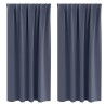 Rideaux occultants avec anneaux 2 pcs Anthracite 175 x 140 cm 556183556183