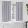 Rideaux occultants avec anneaux 2 pcs Gris métal 175 x 140 cm 556184556184