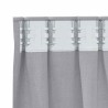 Rideaux occultants avec anneaux 2 pcs Gris métal 175 x 140 cm 556184556184