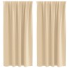 Rideaux occultants avec anneaux 2 pcs Crème 175 x 140 cm 556186556186