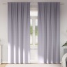 Rideaux occultants avec anneaux 2 pcs Gris métal 225 x 140 cm 556189556189