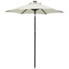 Parasol avec lumières LED sable 200x211 cm aluminium 556197556197