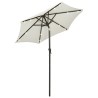 Parasol avec lumières LED sable 200x211 cm aluminium 556197556197
