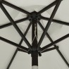 Parasol avec lumières LED sable 200x211 cm aluminium 556197556197