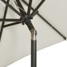 Parasol avec lumières LED sable 200x211 cm aluminium 556197556197