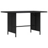 Table à manger de jardin Noir 110x70x65 cm Résine tressée 556198556198