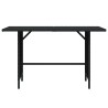 Table à manger de jardin Noir 110x70x65 cm Résine tressée 556198556198