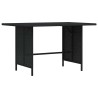 Table à manger de jardin Noir 110x70x65 cm Résine tressée 556198556198
