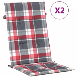 Coussins de chaise de jardin à dossier haut lot de 2 120x50x3cm 556199556199