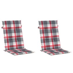 Coussins de chaise de jardin à dossier haut lot de 2 120x50x3cm 556199556199