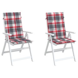 Coussins de chaise de jardin à dossier haut lot de 2 120x50x3cm 556199556199