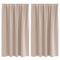 Rideaux occultants avec anneaux 2 pcs Taupe 140 x 140 cm 556205556205
