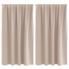 Rideaux occultants avec anneaux 2 pcs Taupe 140 x 140 cm 556205556205