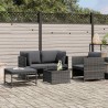 Salon de jardin 4 pcs avec coussins Résine tressée Gris 556208556208