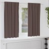 Rideaux occultants avec anneaux 2 pcs Marron foncé 175 x 140 cm 556210556210