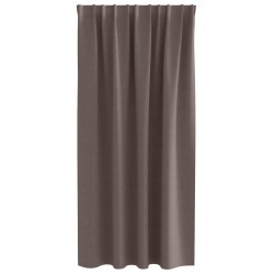 Rideaux occultants avec anneaux 2 pcs Marron foncé 175 x 140 cm 556210556210